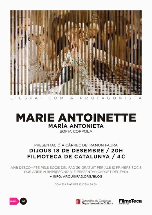 “ Marie Antoinette” darrera sessió del cicle “L’espai com a protagonista”
