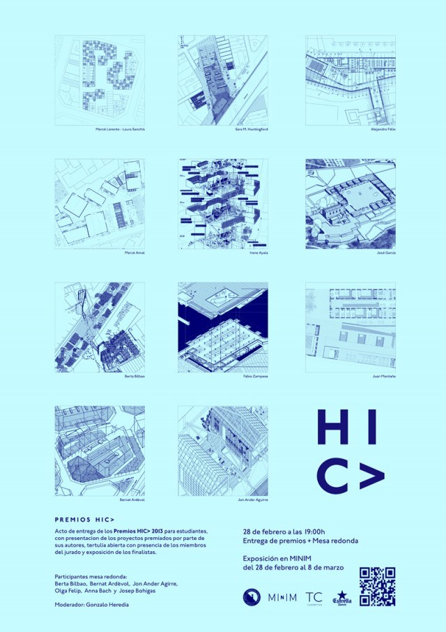 Entrega dels premis HIC> 2013, als millor projectes acadèmics d'arquitecturaEntrega de los premios HIC> 2013, a los mejores proyectos académicos de arquitectura