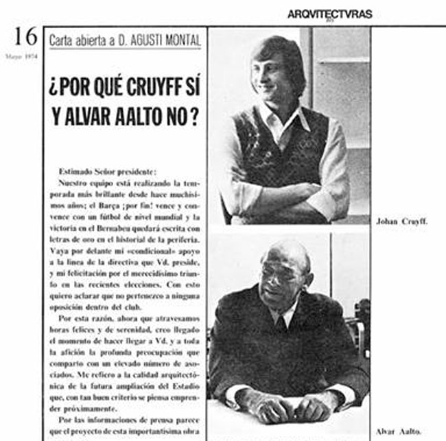 ¿Por qué Cruyff sí y Alvar Aalto no? | Oscar Tusquets