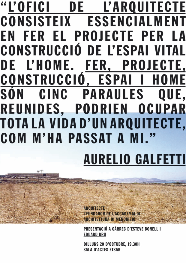 Conferència d'Aurelio Galfetti