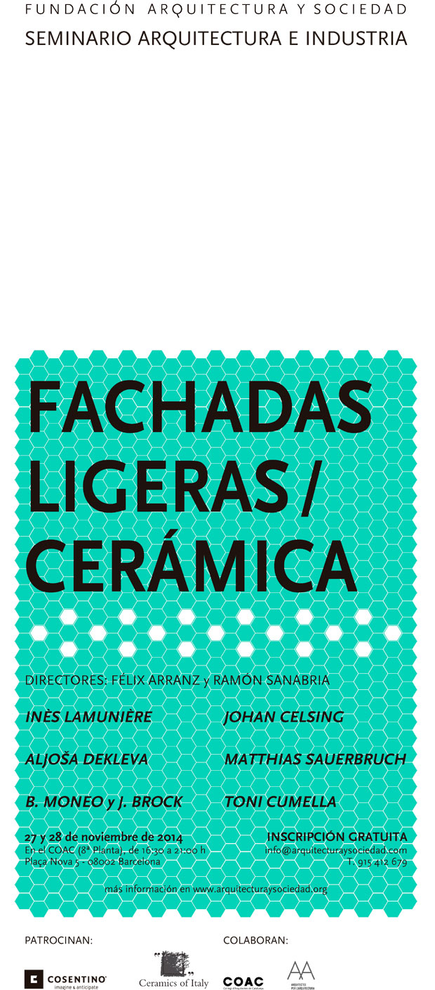 Seminario Arquitectura e Industria | 'Fachadas Ligeras / Cerámica'