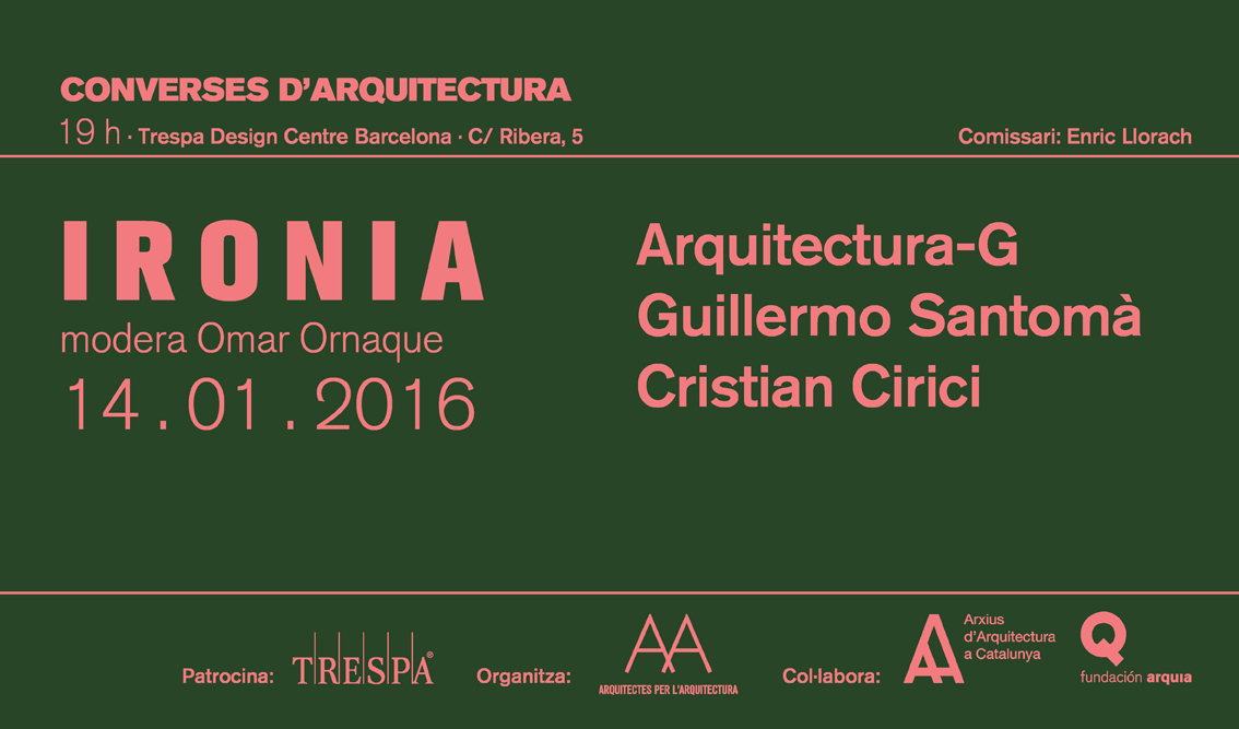 IRONIA, tercera trobada del cicle ‘Converses d’Arquitectura’