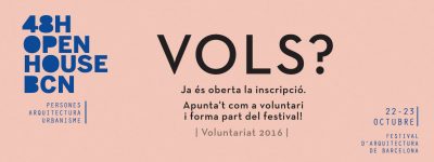 Crida de voluntaris per a la 7ª edició del 48hOpenHouseBarcelona