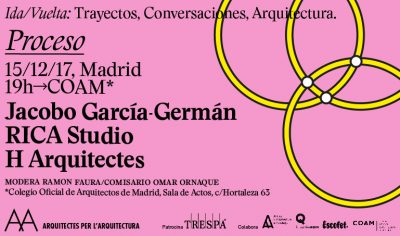PROCESO, con Jacobo García-Germán, RICA Studio y H Arquitectes, sexta sesión del ciclo de conferencias ‘IDA/VUELTA: Trayectos, conversaciones, arquitectura’