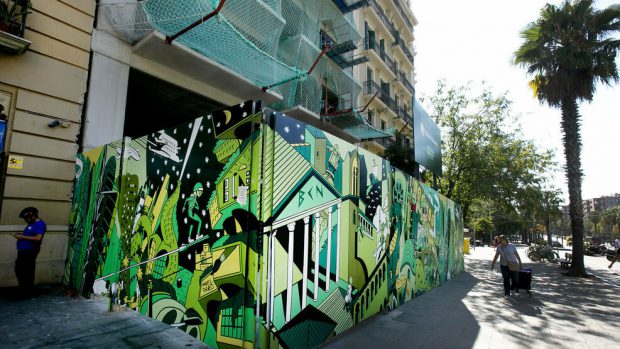Murals de còmic als carrers de Barcelona