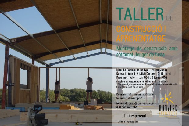 Taller de Construcció i Aprenentatge | Muntatge de construcció amb entramat lleuger de fusta