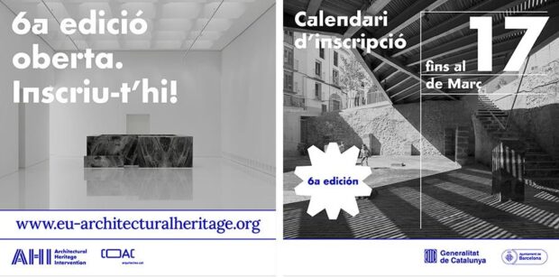 6a edició del Premi Europeu d’Intervenció en el Patrimoni Arquitectònic AHI
